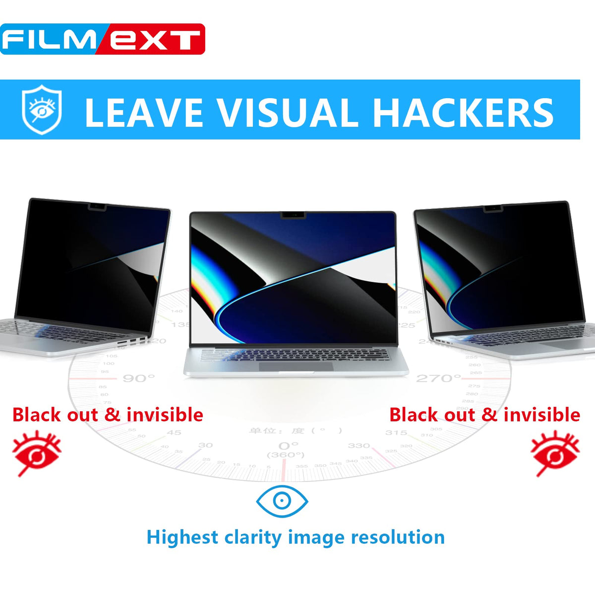 FILMEXT close-up of anti-glare texture for reduced reflections and clearer view