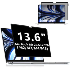 FILMEXT front view on MacBook Air showing clean installation and brand clarity benefit