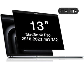 FILMEXT front view on MacBook Pro 13 showing precise fit and clear forward visibility