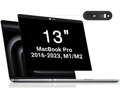 FILMEXT front view on MacBook Pro 13 showing precise fit and clear forward visibility