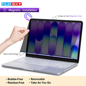 FILMEXT in-use on laptop at café protecting sensitive work