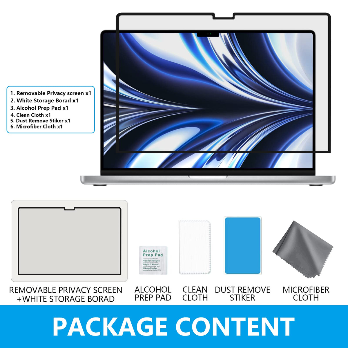 FILMEXT installed on MacBook Air in café lifestyle scene improving privacy on the go