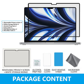 FILMEXT installed on MacBook Air in café lifestyle scene improving privacy on the go