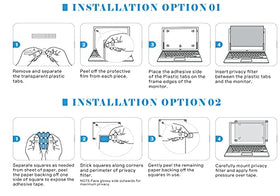 Filmext 13.3-inch privacy screen compatibility map with major brands.