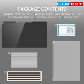 FILMEXT storage folder with cleaning kit and adhesive strips for portable care