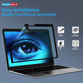FILMEXT 12.4-inch nanosilicone frame supports bubble-free installation.