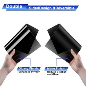 FILMEXT screen shield enhances privacy in planes and subways.