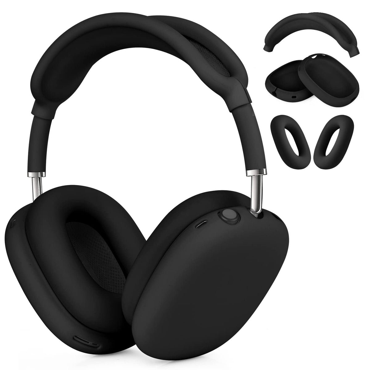 Filoto AirPods Max headband cover with silicone protection and USB-C/Lightning compatibility.