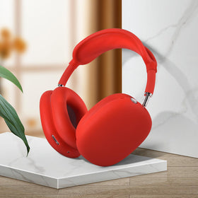 Filoto red bundle demonstrates quick installation for AirPods Max covers