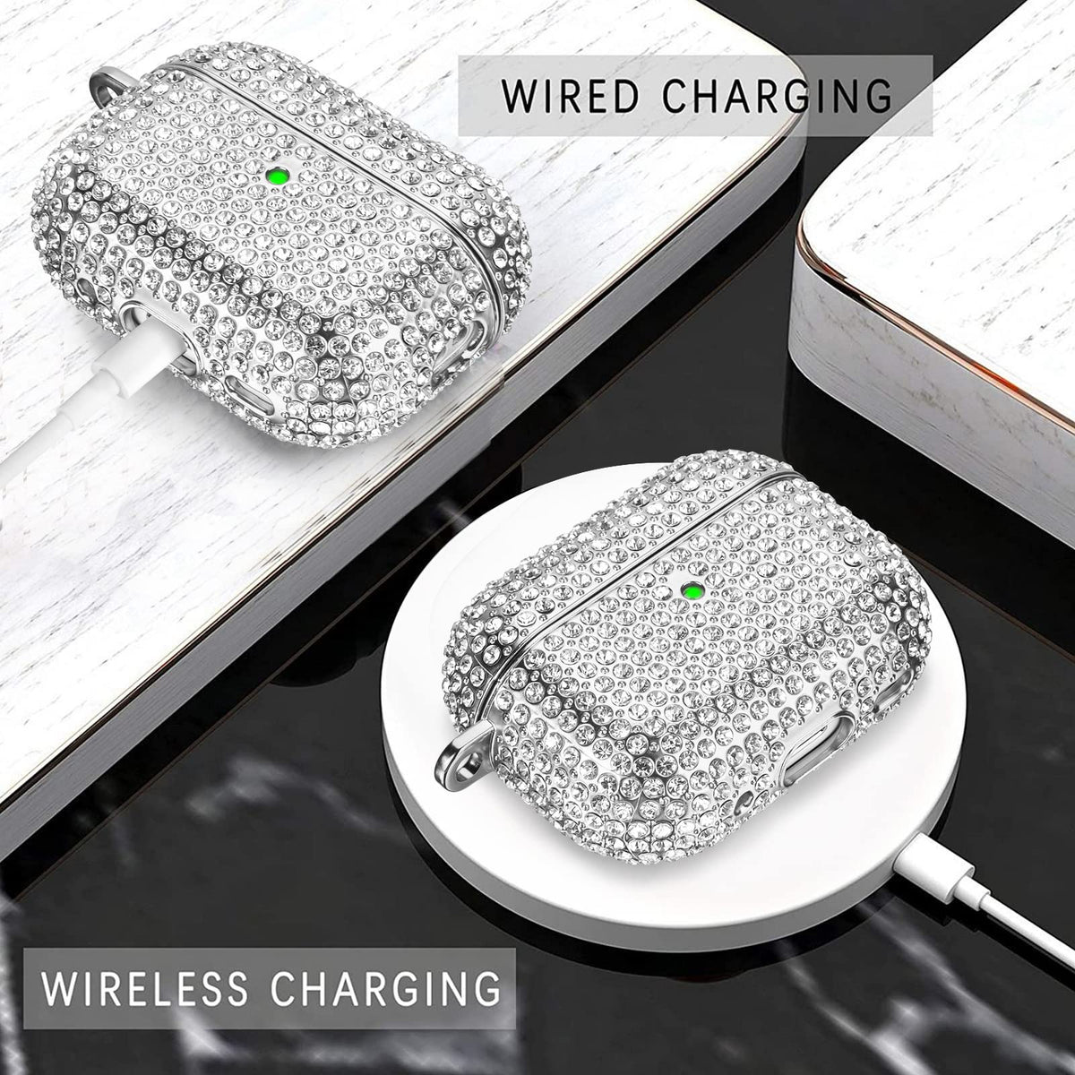 Filoto front LED visibility supports wireless charging with case on