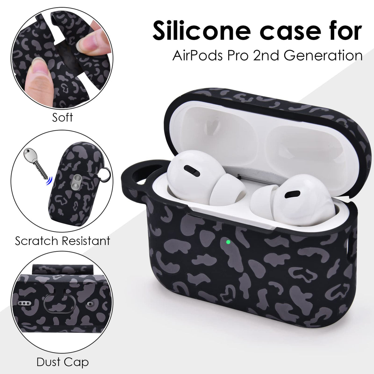 Filoto AirPods Pro 2 soft-touch silicone enhances grip and daily comfort.