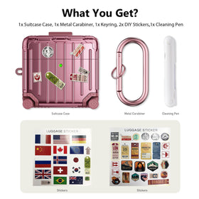 Filoto AirPods 4 case bundle includes keychain and stickers