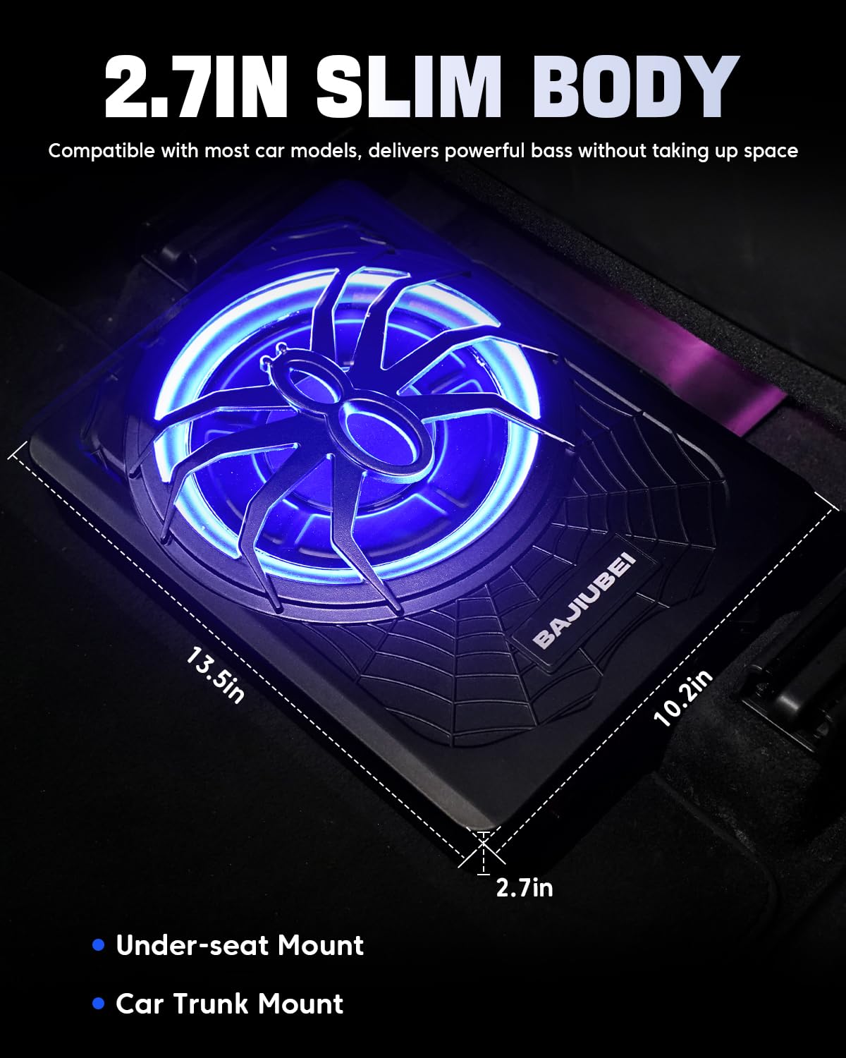 FILTERUP blue LED ambient glow adding interior ambiance and visual appeal