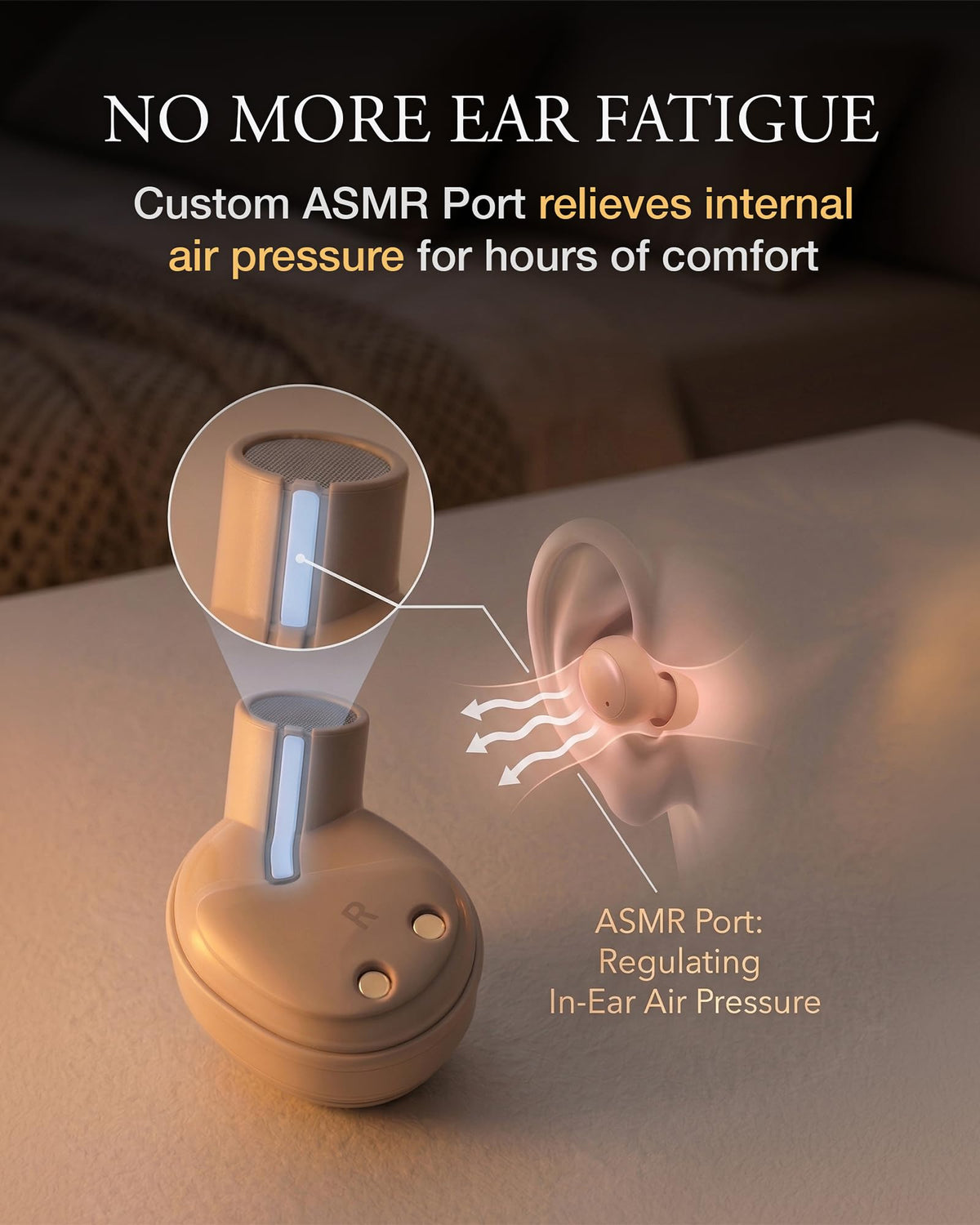 Final Audio ZE500 zero-tap sleep mode prevents accidental interruptions.