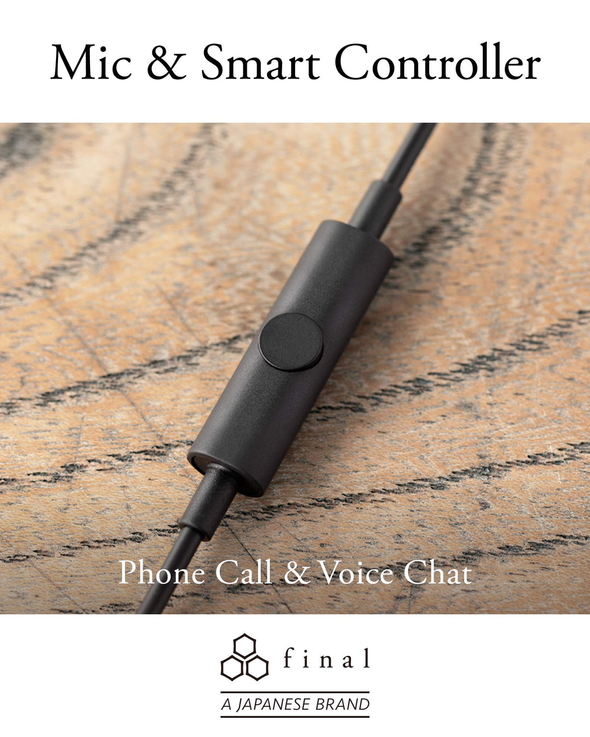Final Audio E1000C flat cable minimizes tangling for easy daily use