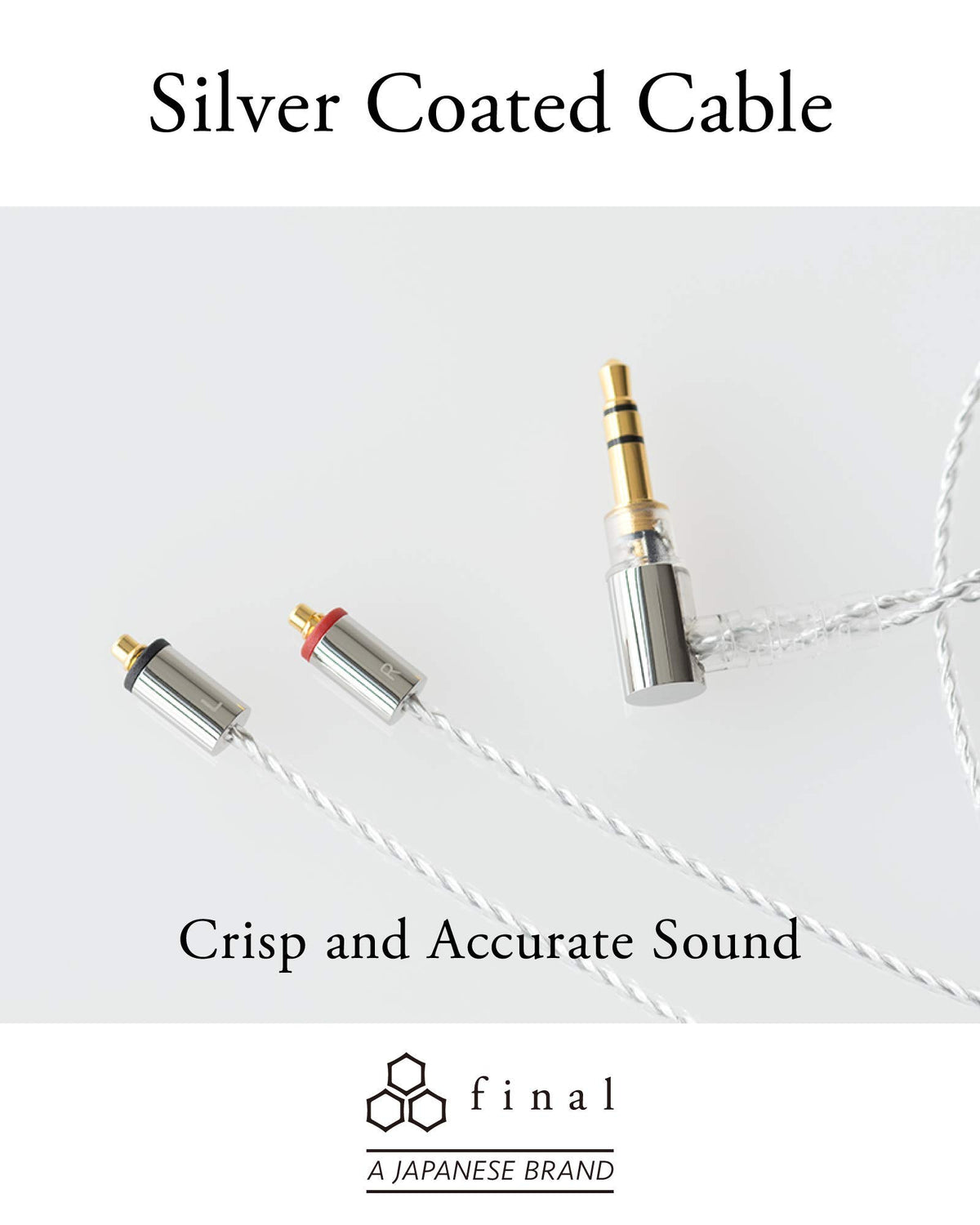 Final E5000 detachable-cable enables easy upgrades and maintenance.