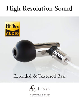 Final E5000 precision dynamic-driver delivers accurate notes across frequencies.