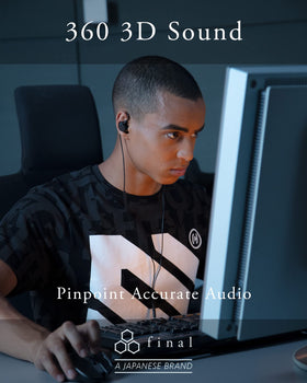 Final VR3000 dynamic drivers deliver clear, detailed audio for VR and action-heavy games.