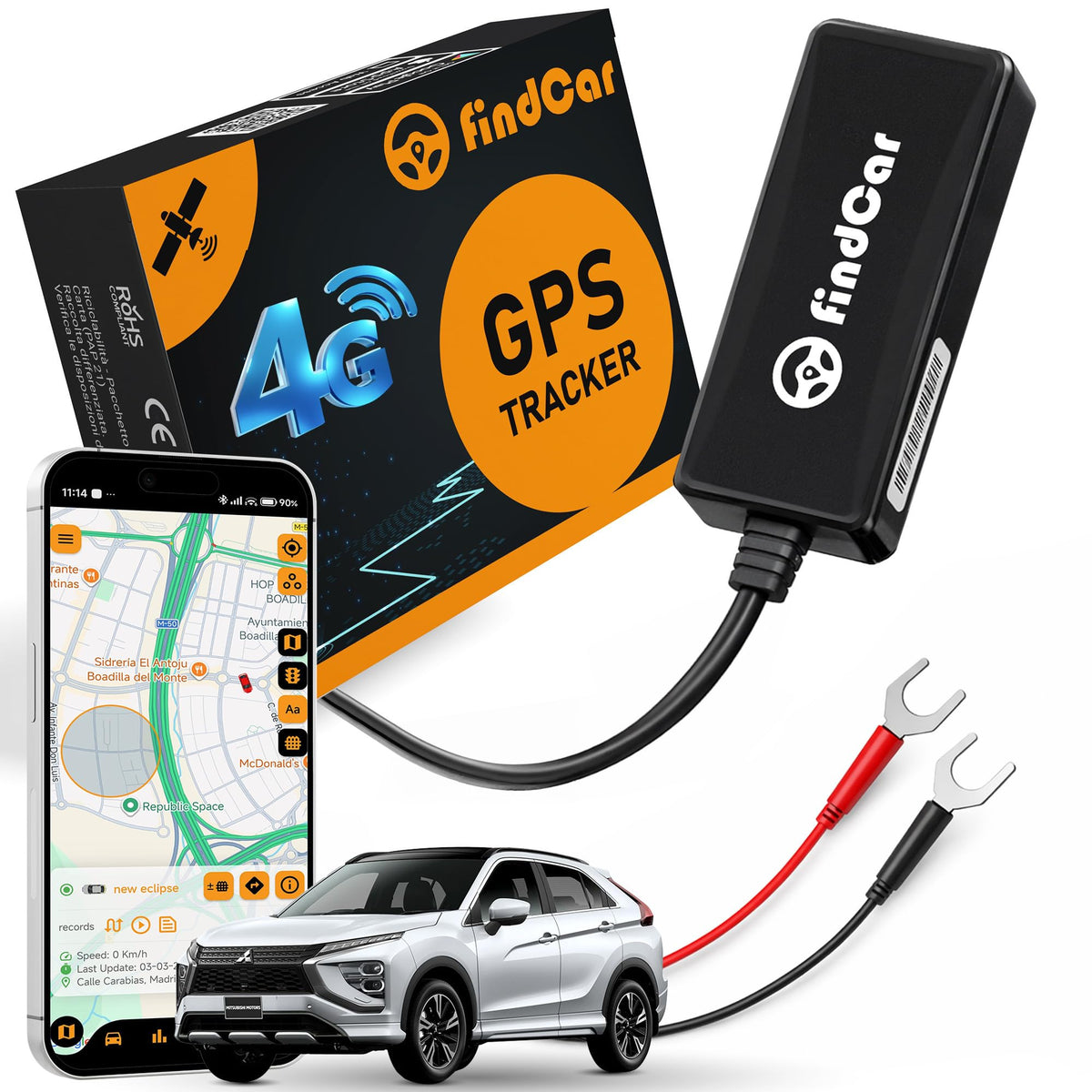 FindCar 4G Tracker installation for reliable vehicle monitoring