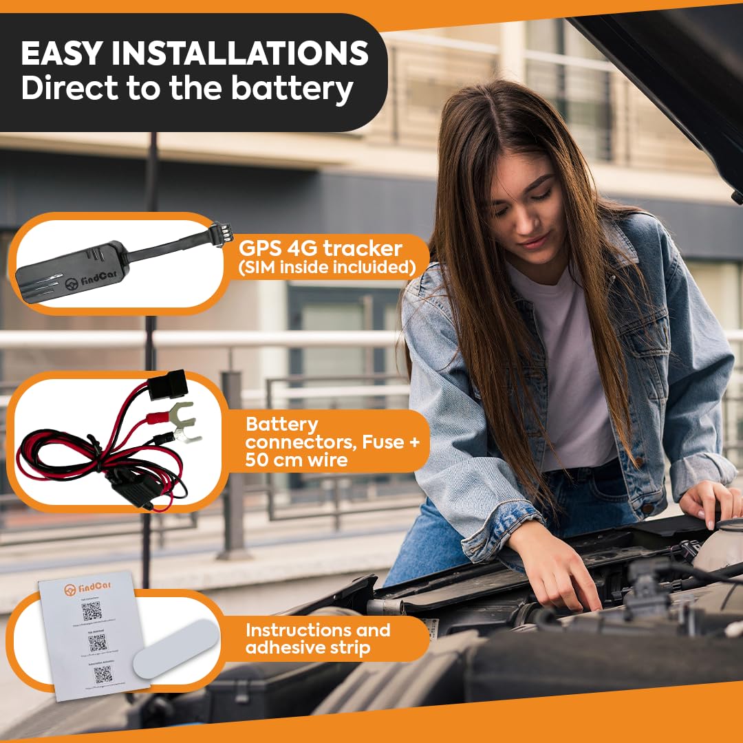 FindCar built-in SIM preactivated for immediate use