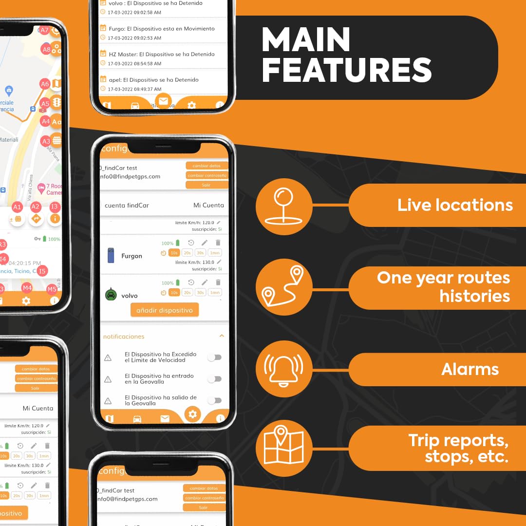 FindCar live vehicle tracking in the app for real-time updates