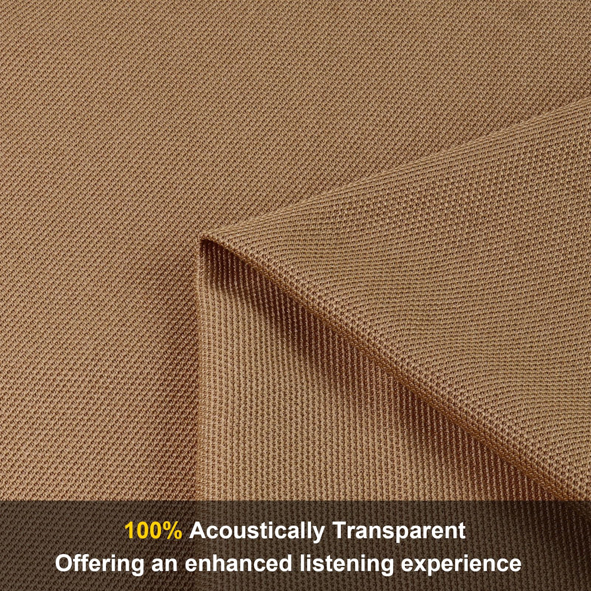FINDUFA close-up braided weave highlighting acoustic transparency benefit