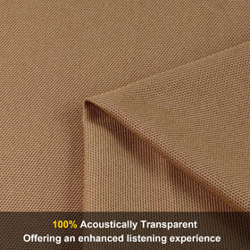 FINDUFA close-up of open braided weave showing texture and acoustic transparency benefit