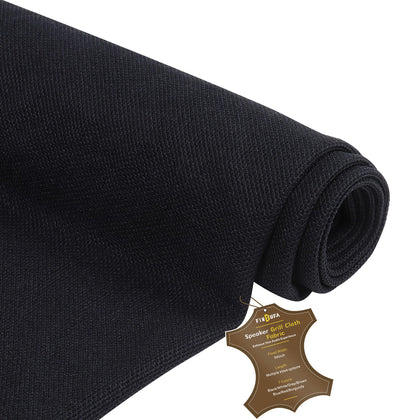 FINDUFA front view of full 72x54 black grill cloth showing clean finish and fit