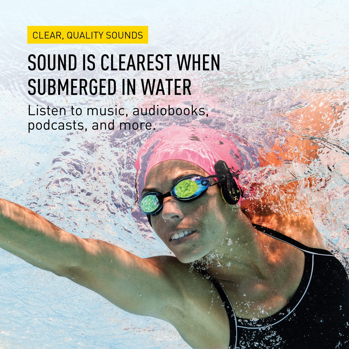 FINIS Duo rechargeable battery providing extended playback