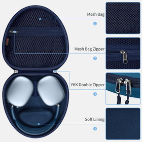 FINTIE AirPods Max case uses a rugged EVA shell for drop protection.