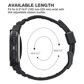FINTIE band case Versa 2 with durable metal clasp for all‑day wear.
