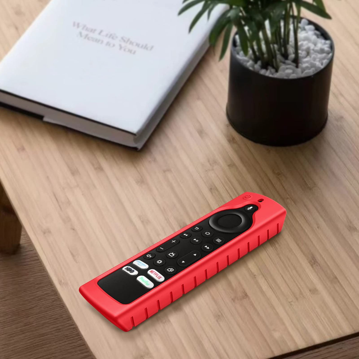 FINTIE Fire TV remote cover resists dust while keeping grip.
