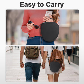 FINTIE interior-compartment case showing organized space for headphones and accessories