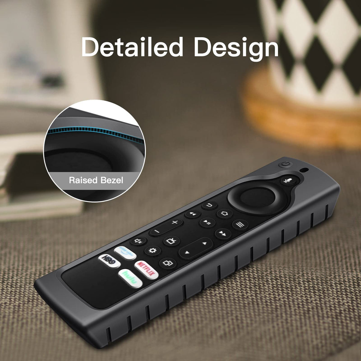 FINTIE open-pocket design lets you insert and secure the remote easily.
