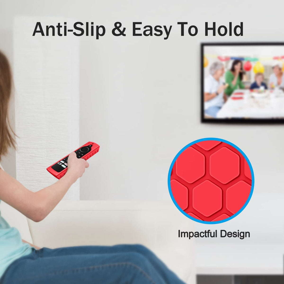 FINTIE silicone sleeve protects the remote during kids' playtime.