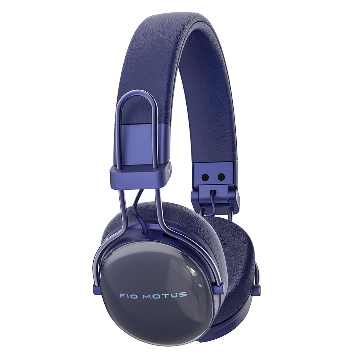FIO MOTUS FM30 front view showing sleek headset shape and branding benefit portability