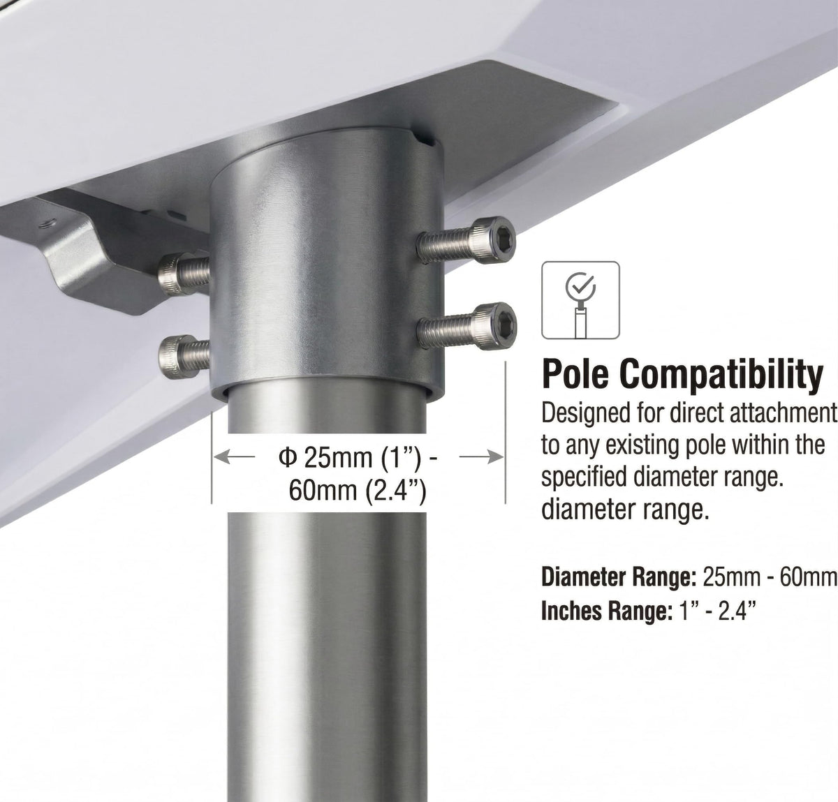 Fiocko Starlink Gen3 pole attachment hardware enabling quick installation.