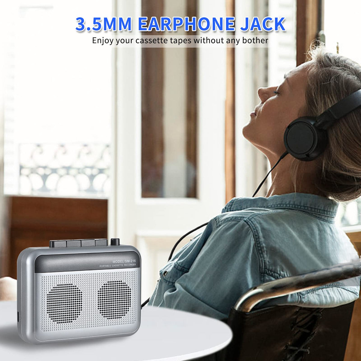 FIOLEES cassette player made with eco-friendly materials for durable listening.