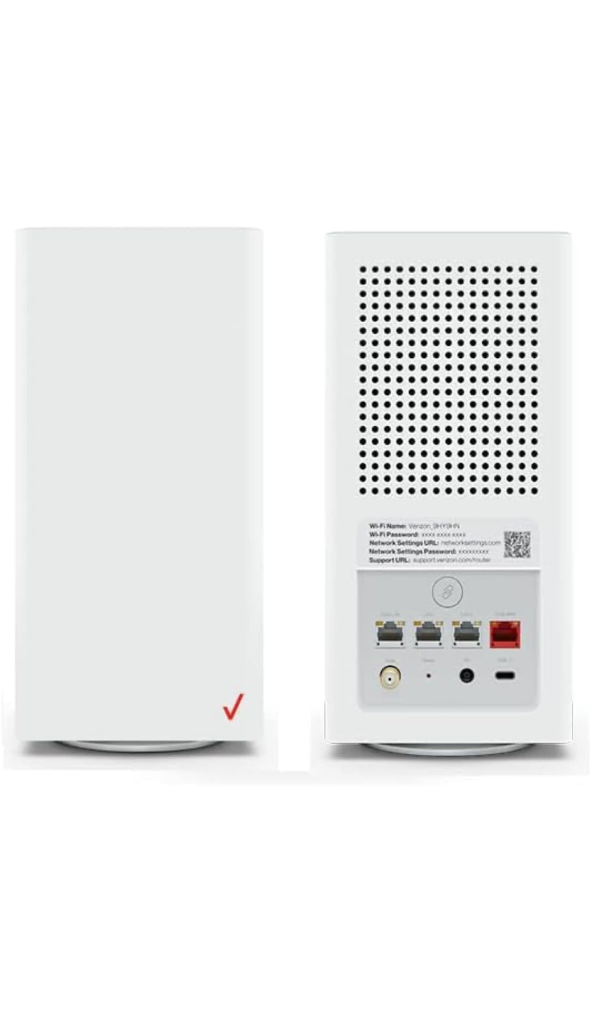 FIOS CR1000 router front view with sleek design for easy setup.