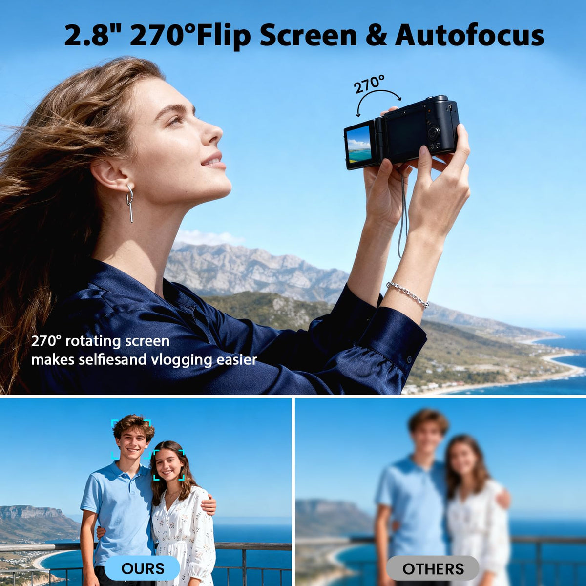 FIREFOTO built-in fill light improves photos in low-light situations