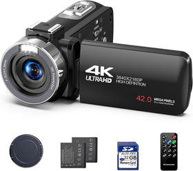 FIREFOTO camcorder 4K video capture for YouTube vlogs.