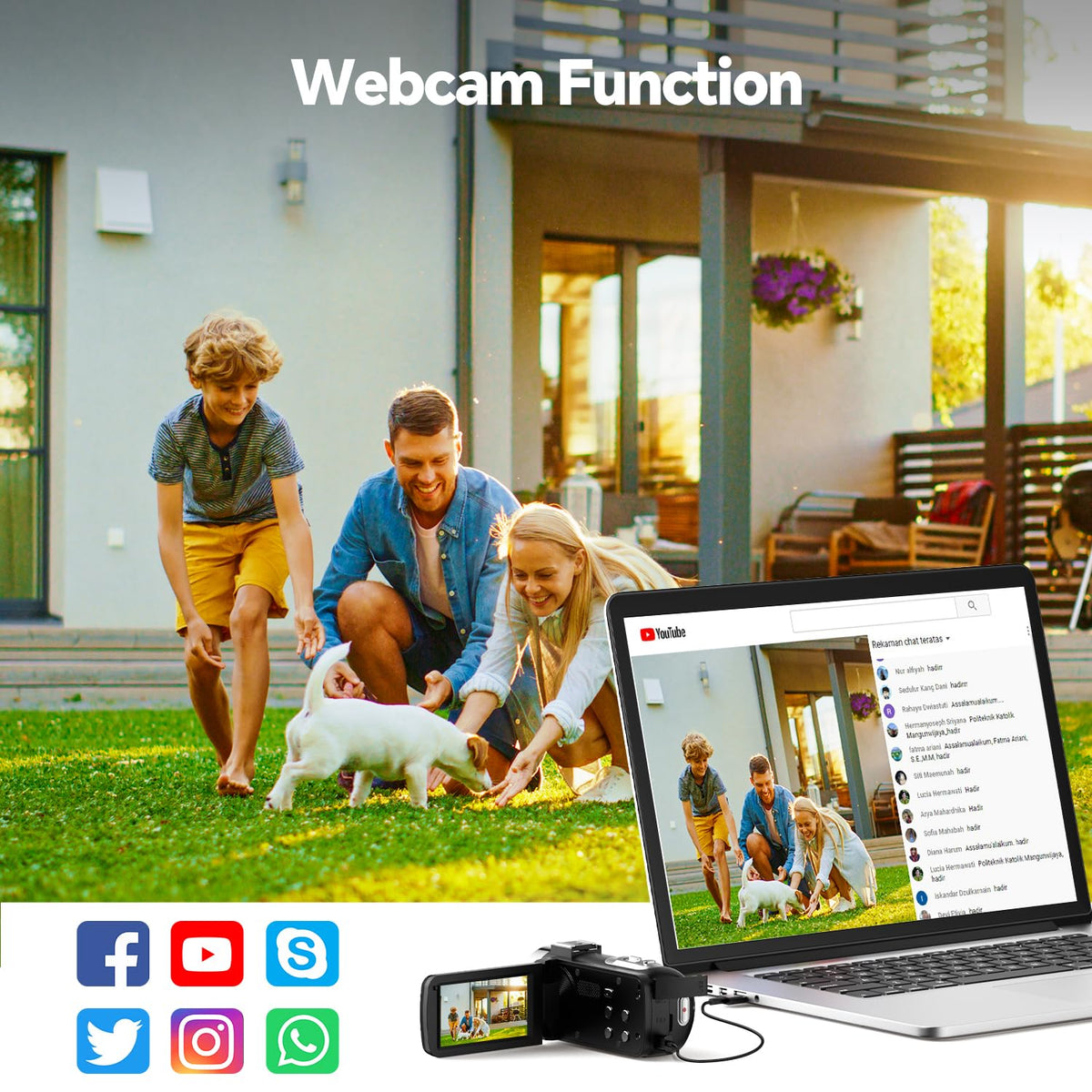 FireFoto camcorder remote control for easy group photos and hands-free use.