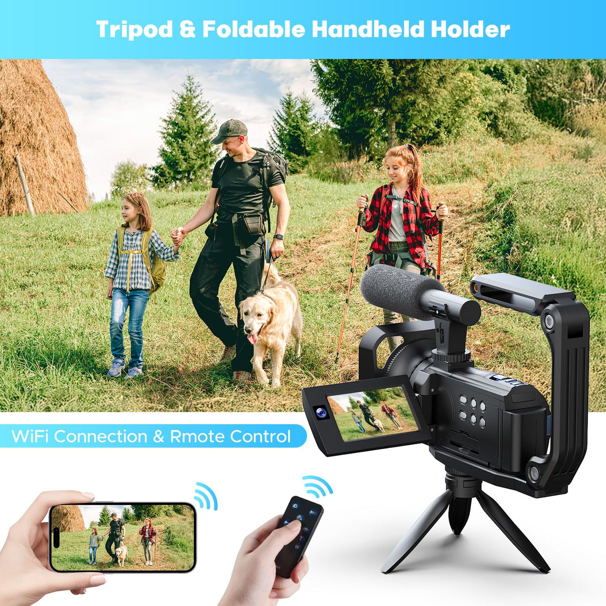 FIREFOTO external microphone and lens hood reduce noise and glare