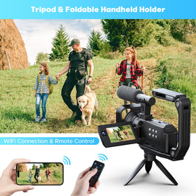 FIREFOTO external microphone and lens hood reduce noise and glare