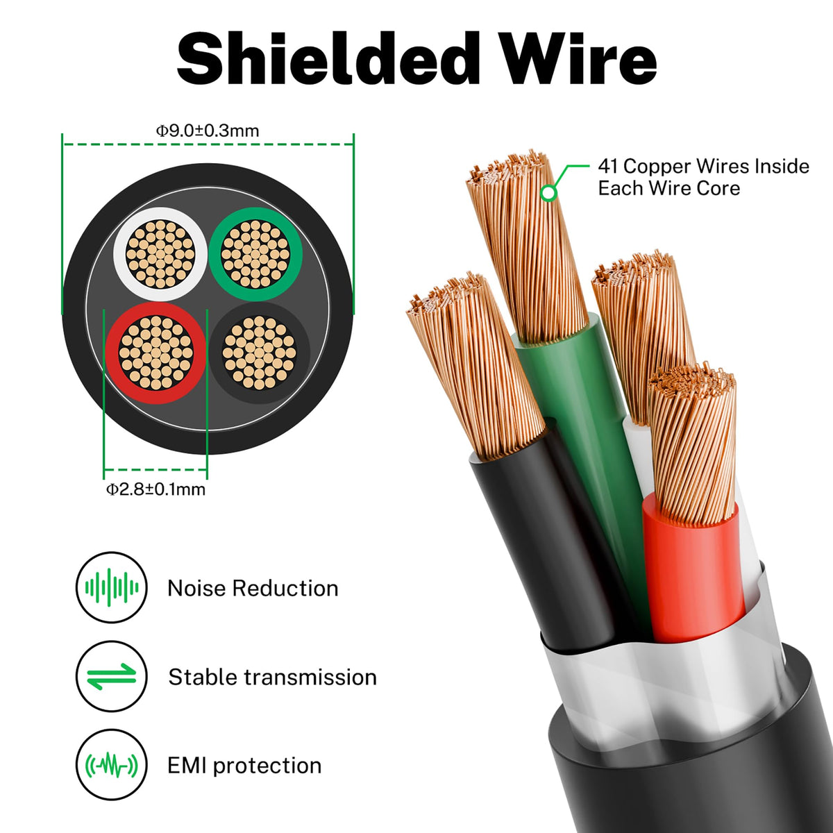 FIRMERST OFC conductors deliver low resistance for clearer outdoor sound.