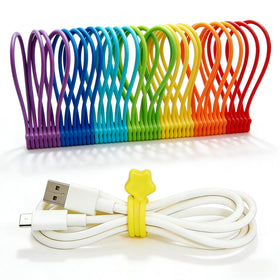 Fironst reusable silicone magnetic cable ties pack shot keeps cables tidy at home