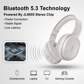 Folded Fisher ANC headphones compact for easy portability