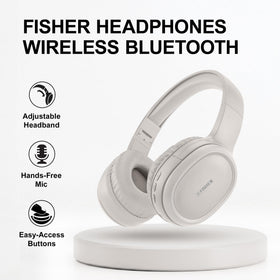 Memory foam ear cups providing all-day comfort on Fisher ANC headphones