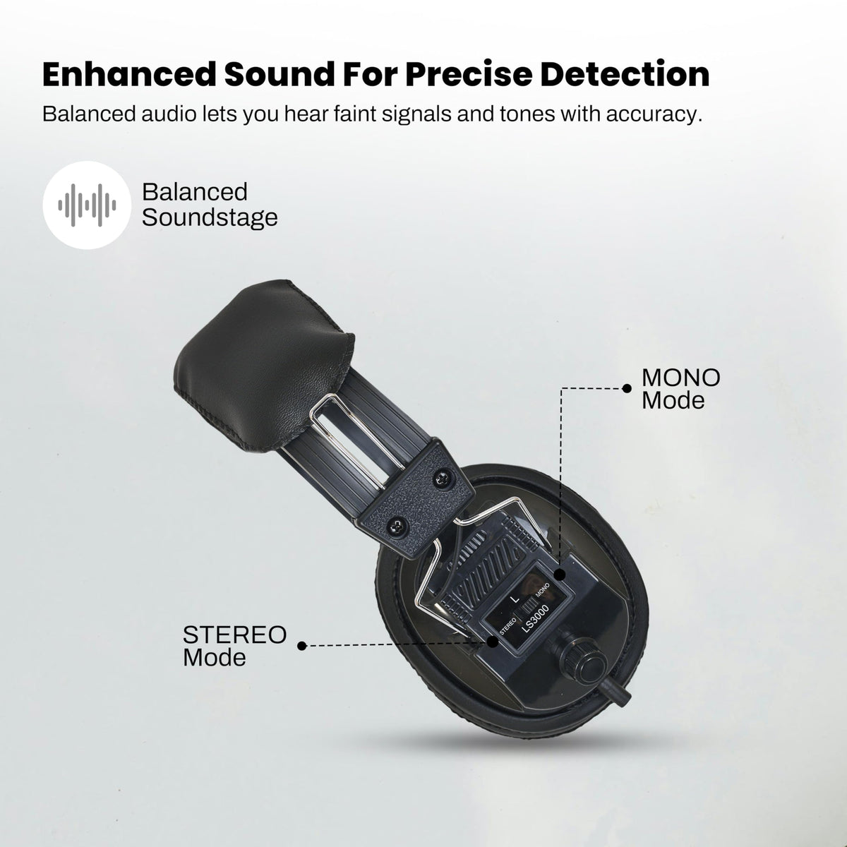 Fisher earcup closeup with padded cushion for long wear comfort