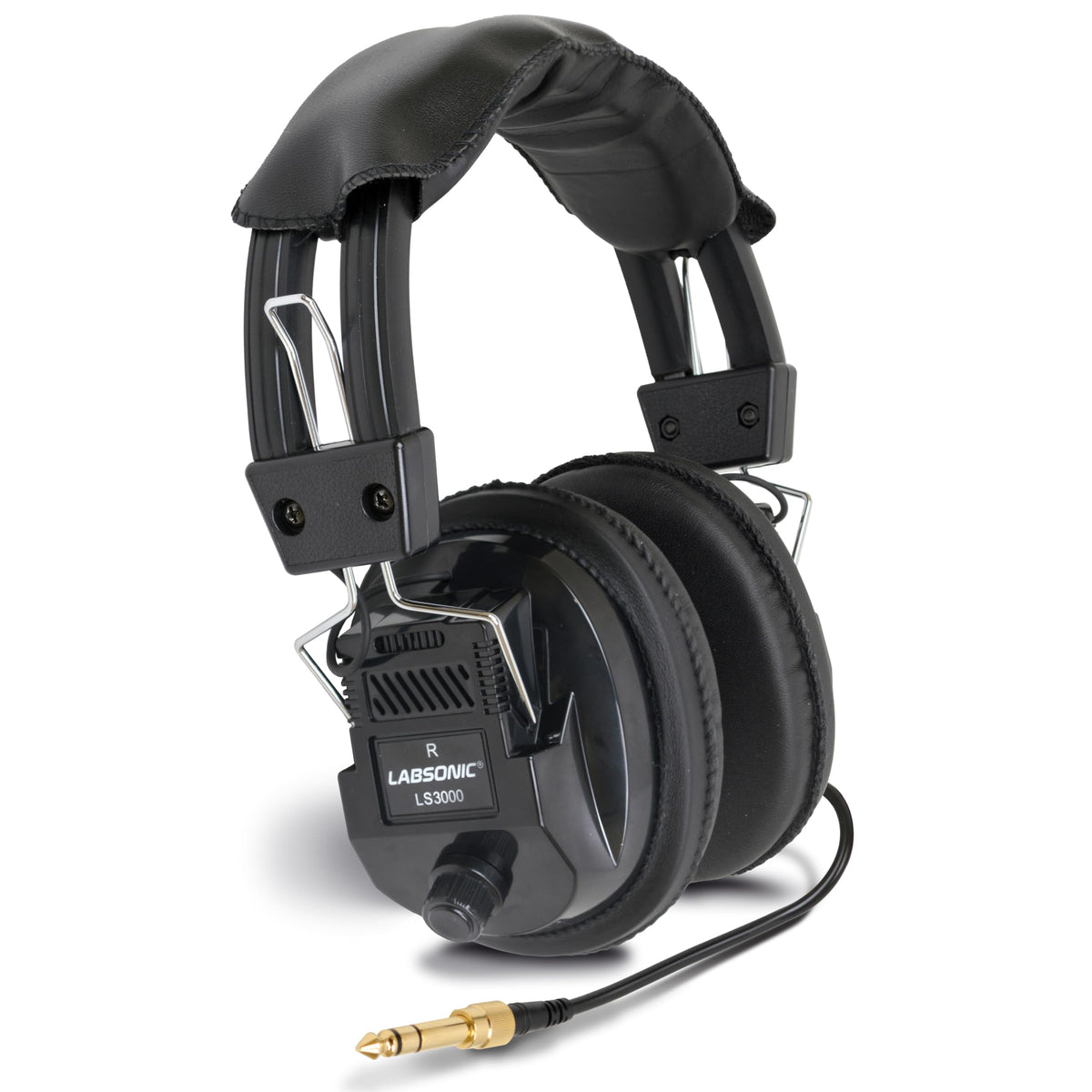 Fisher front view headphones showing sleek black finish and comfort